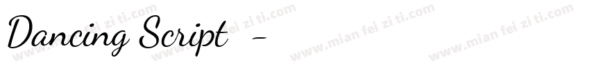 Dancing Script粗体字体转换
